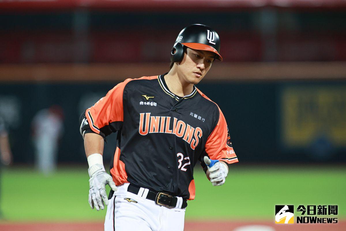 ▲統一獅外野手蘇智傑敲出陽春全壘打。（圖／記者葉政勳攝 ）