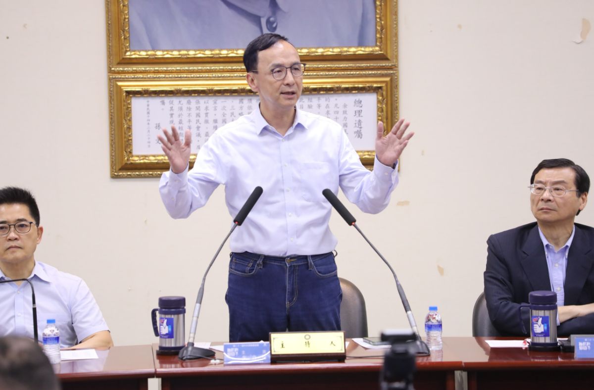 ▲朱立倫肯定侯友宜出訪新加坡，從新北出發，讓世界看到台灣。（圖／國民黨提供）