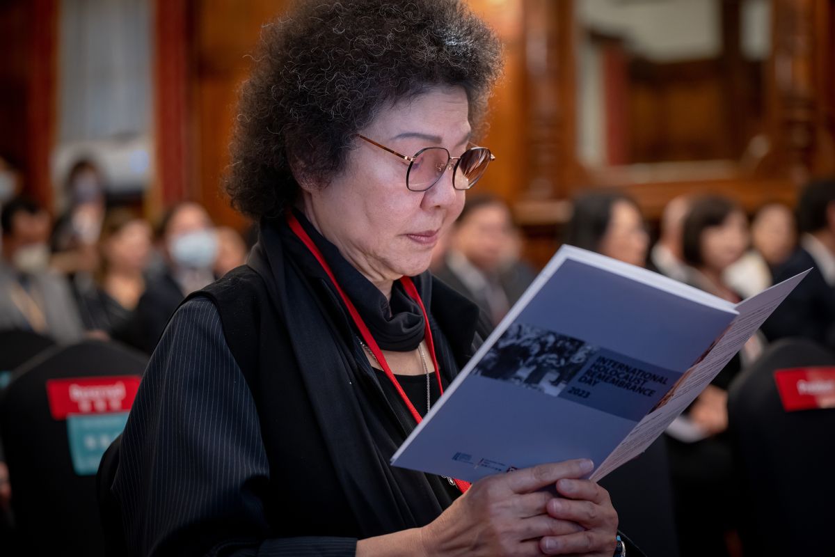 ▲陳菊出席「2023年國際大屠殺紀念日活動」。（圖／總統府提供）