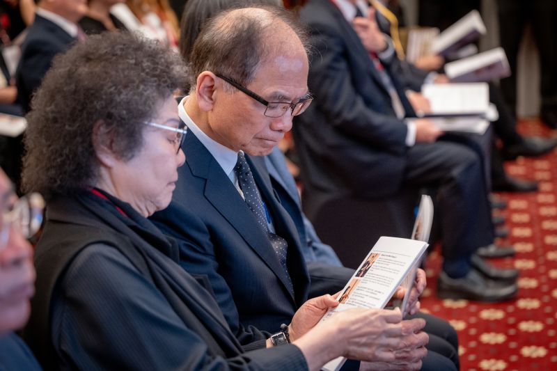 ▲陳菊、游錫堃出席「2023年國際大屠殺紀念日活動」。(圖/總統府提供)