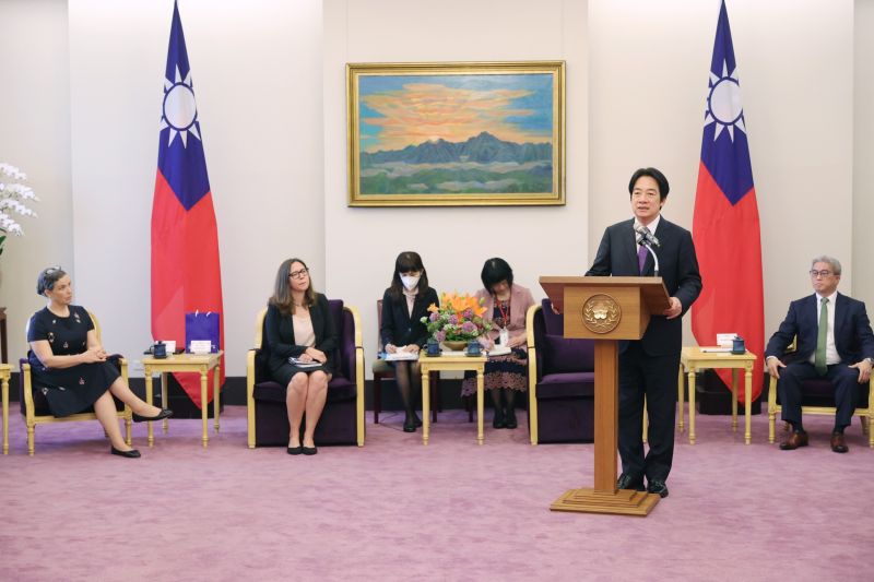 ▲賴清德接見美國在台協會（AIT）主席羅森柏格。（圖／總統府提供）