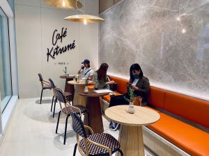 ▲Café Kitsuné 概念咖啡店隨台北專賣店正式營運。（圖／記者蕭涵云攝）