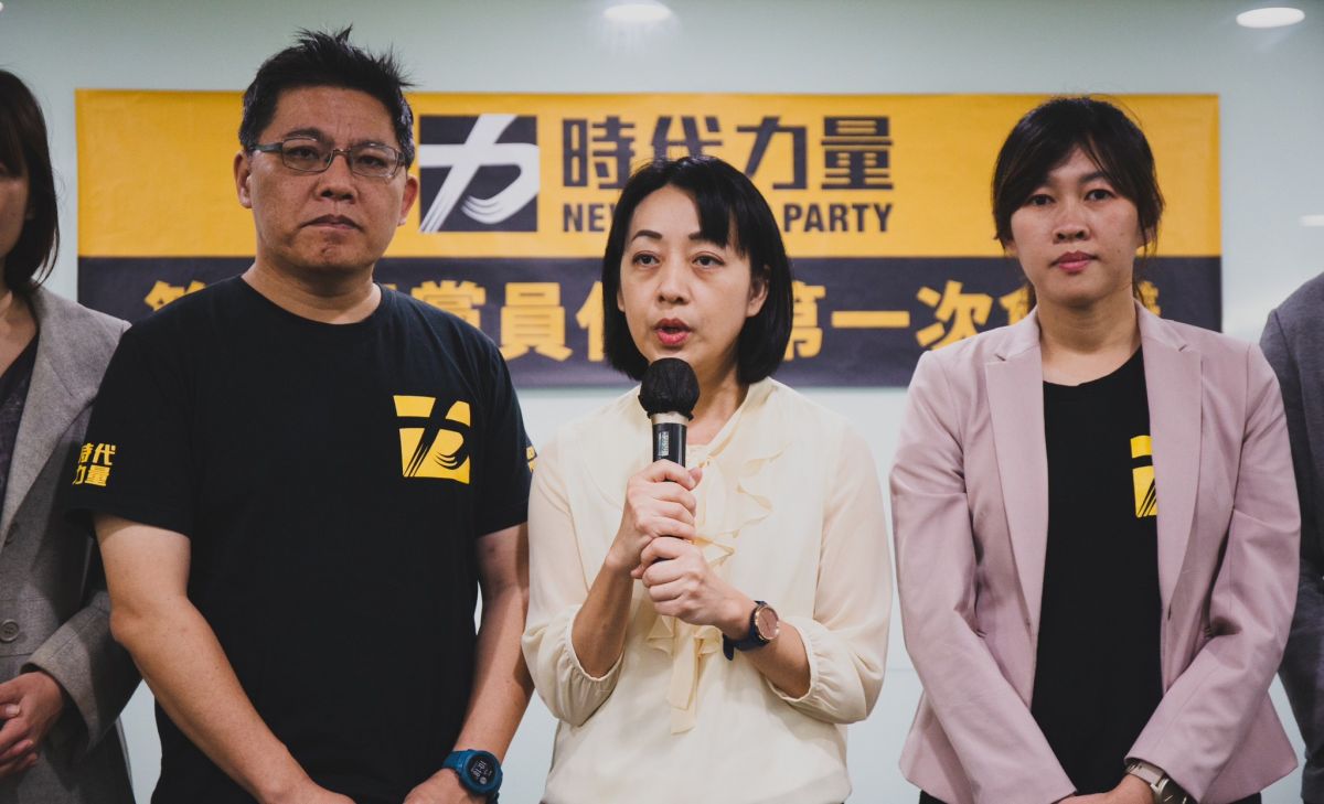 ▲時代力量召開「第三屆黨員代表第1次會議」，時代力量黨主席王婉諭受訪。（圖／時代力量提供）