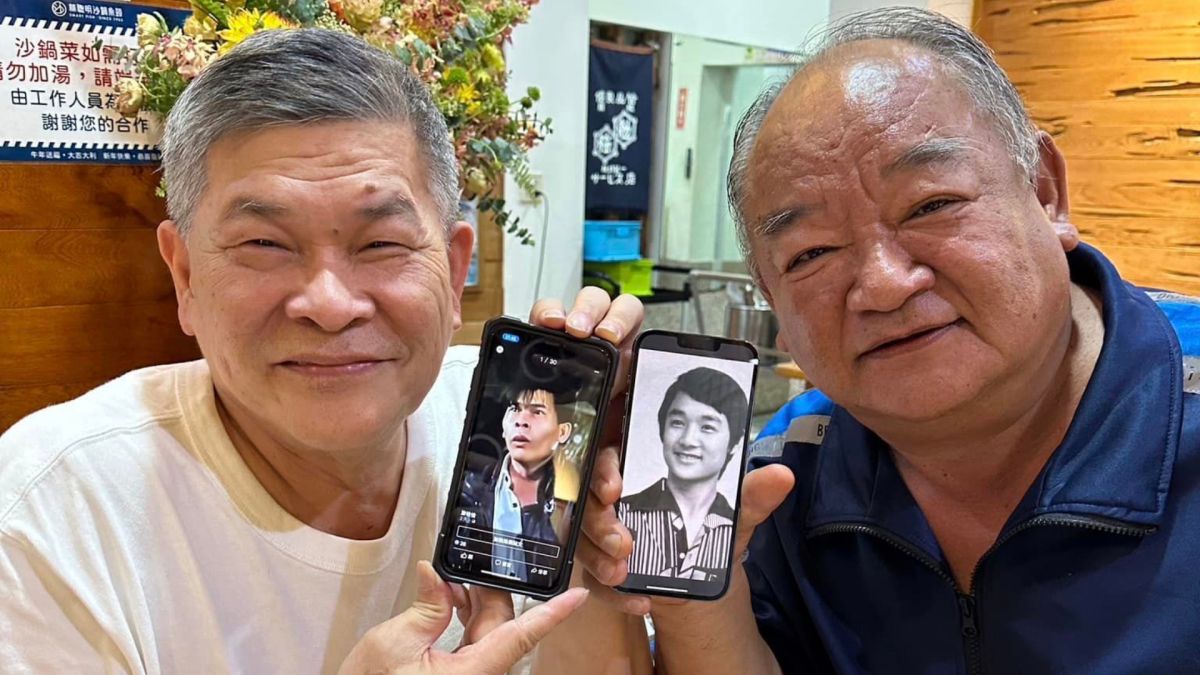 ▲澎恰恰（左）開心秀出年輕時候的照片，與好友林聰明（右）重逢，找回41年前的緣分。（圖／翻攝澎恰恰臉書）