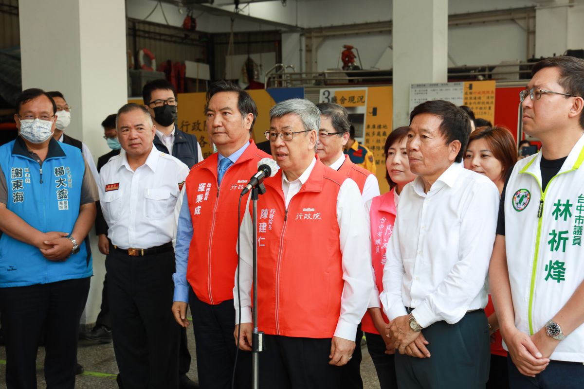 ▲行政院長陳建仁堅持中華民國與中華人民共和國互不隸屬，強調「能戰才能止戰，備戰才能夠避戰」。（圖／台中市政府提供，2023.04.24）