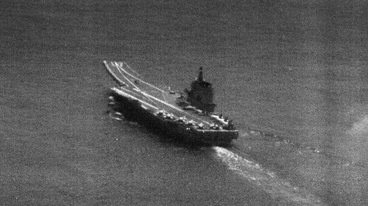 ▲中共海軍山東號航艦。（圖／國防部提供）