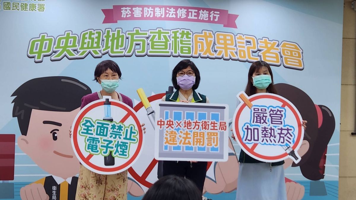 ▲衛福部國健署今（25）日公布《菸害防制法》修正施行滿月查稽成果，2173件違規，進入行政調查程序，其中開罰18件、28萬元。（圖／記者李琦瑋攝，2023.04.25）