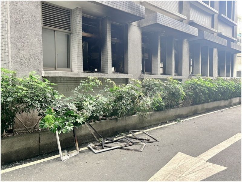 ▲調查局廉政大樓火災後現場狀況(圖/調查局提供)