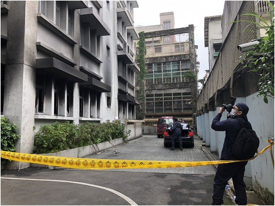 ▲調查局廉政大樓火災後現場狀況（圖／調查局提供）