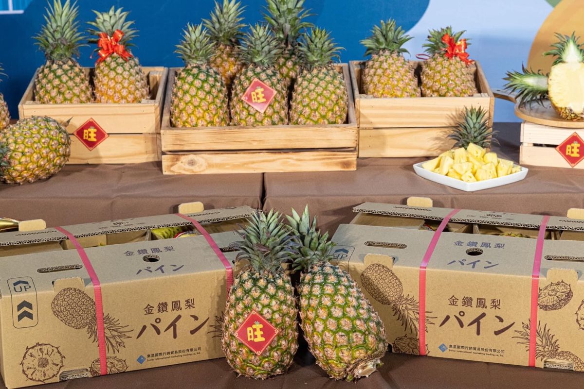 ▲台南市在市長黃偉哲和議長邱莉莉的帶領下，成功將鳳梨行銷至日本。（圖／翻攝自黃偉哲臉書）