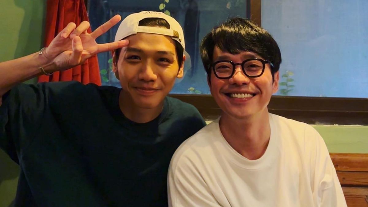 ▲蔡旻佑（左）、張棟樑聚會，掀起許多歌迷的青春回憶。（圖／翻攝自蔡旻佑臉書）