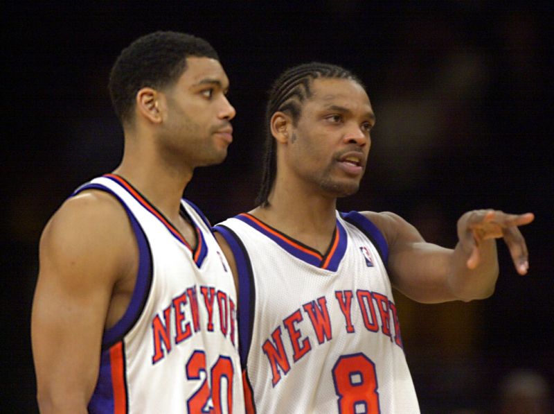 ▲尼克隊Allan Houston、Latrell Sprewell是過去季後賽頭號戰將。（圖／美聯社／達志影像）