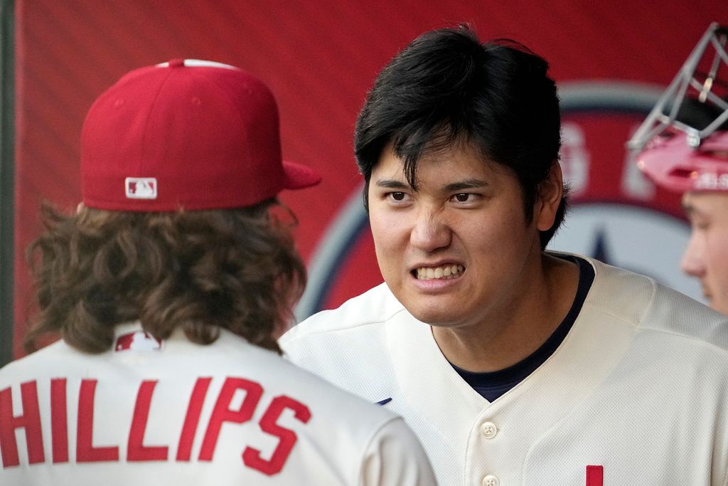 ▲天使隊二刀流球星大谷翔平4局突然遇到亂流失分。（圖／美聯社／達志影像）