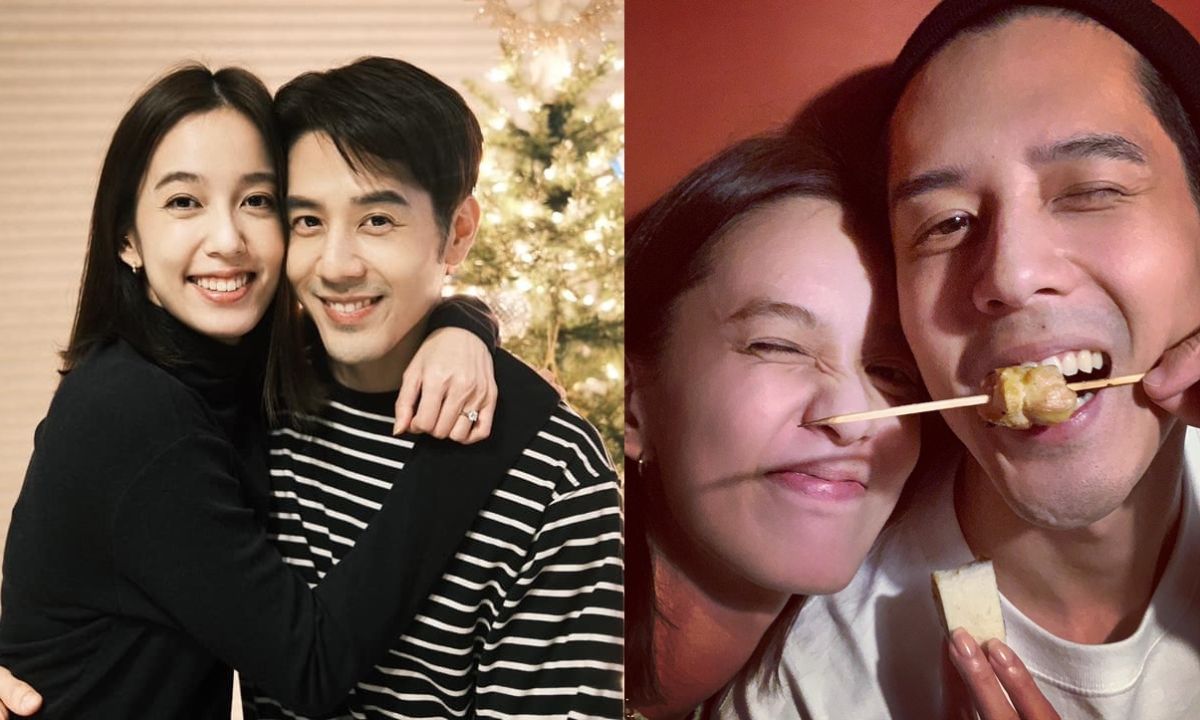 ▲胡宇威（右圖右）發文為未婚妻陳庭妮慶祝34歲生日。（圖／翻攝自胡宇威IG）