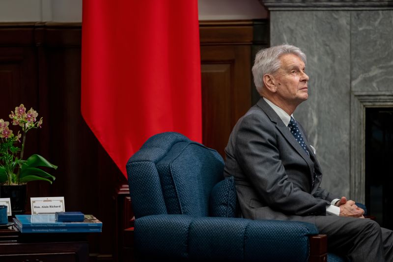 ▲蔡英文接見「法國參議院副議長暨友台小組主席李察訪團」。（圖／總統府提供）