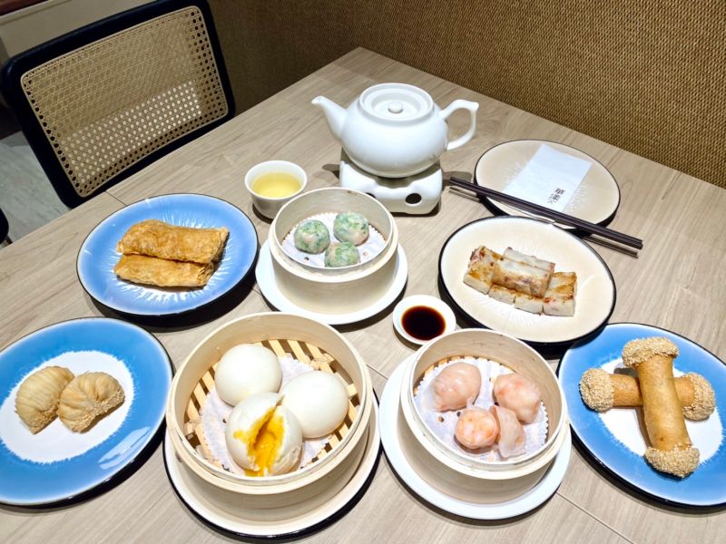 ▲華漾的港點餡料飽滿紮實,選擇多樣。(圖/記者蕭涵云攝)
