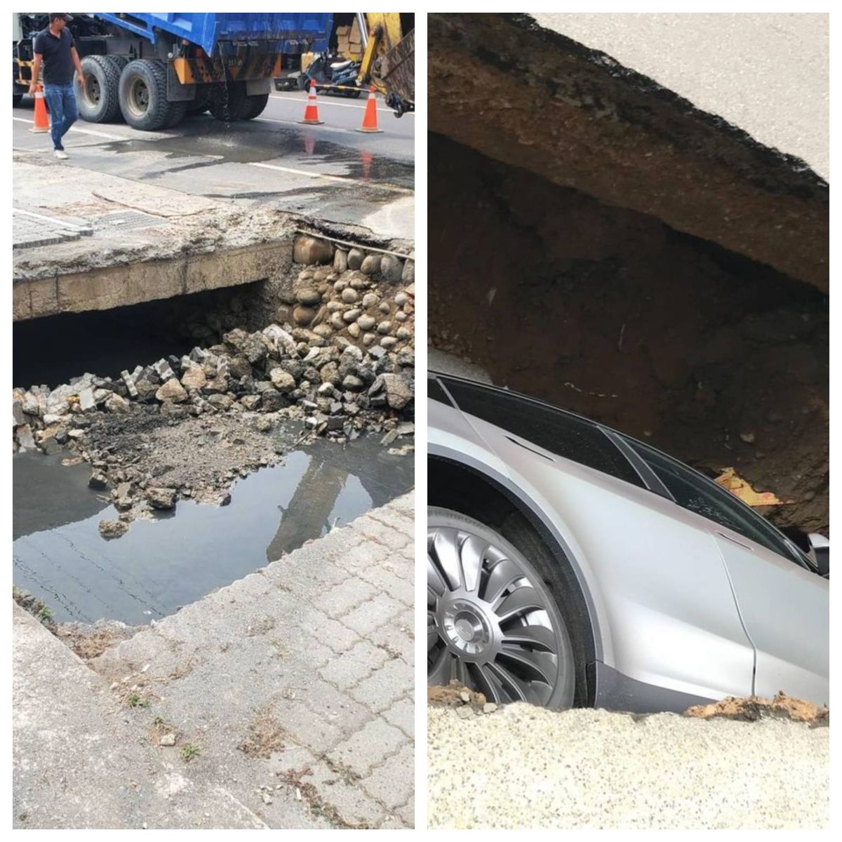 ▲新竹縣天坑問題引發全國關注政府改善作為。（圖／取自新竹縣余筱菁議員臉書）