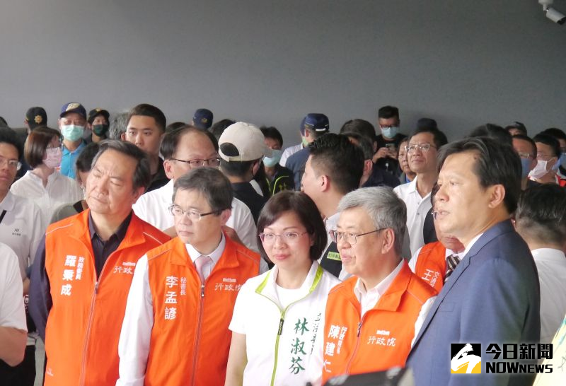 ▲陳建仁到新北市視察五泰輕軌路線。(圖 /記者吳嘉億攝,2023.04.29)