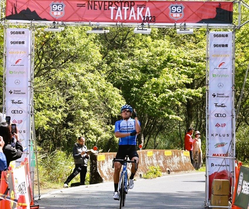 ▲捷安特哥倫布車隊的李廷威，目前積分總排名領先，同時也是登山王領先者。96聯賽提供