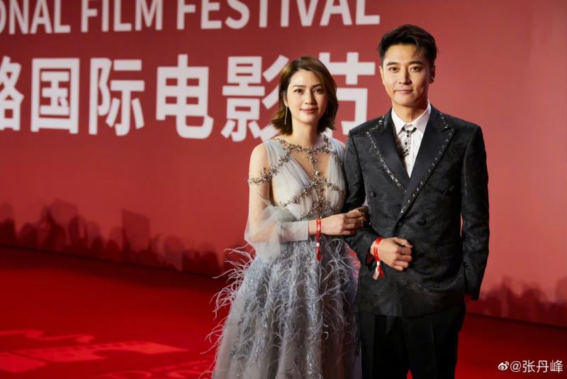 ▲洪欣（左）、張丹峰宣布離婚，今年1月兩人還一起出席「第9屆絲綢之路國際電影節」。（圖／翻攝自張丹峰微博）