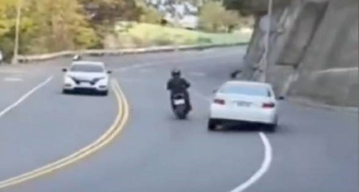 ▲有關網傳「鼓山區萬壽路一部白色自小客車競速過彎案」，轄區鼓山分局將依車號通知車主到案，也將處新臺幣6000元以上、24000元以下罰鍰，並研議依刑法185條公共危險罪嫌偵辦。（圖／截自社會事新聞影音）