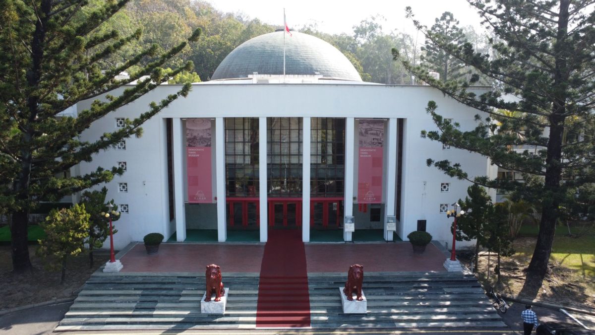 ▲原臺灣省議會落成辦公65周年，首度公布數張建物「圓型屋頂」的內外照片(圖／立法院中南部服務中心提供2023.5.1)