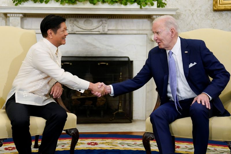 ▲赴美訪問的菲律賓總統小馬可仕除了與美國總統拜登會談，更積極向企業界招手。（圖／美聯社／達志影像）