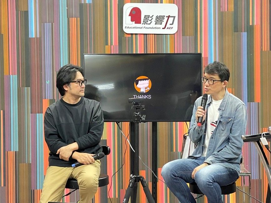 ▲職場圖文作家我是馬克（右一），與兩岸人力資源專家黃至堯（左一），暢談尋覓職場貴人、分享如何提前做好職涯規劃。