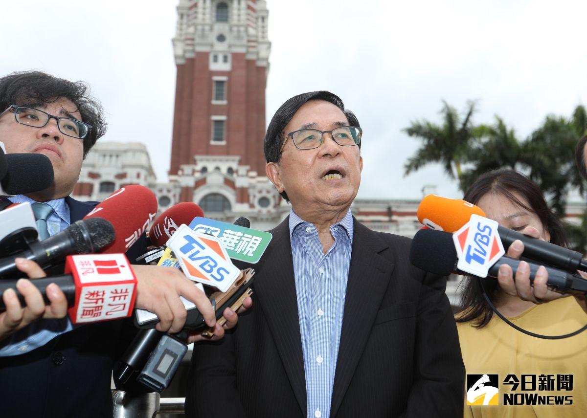 ▲學者批選罷法修法違憲，前總統陳水扁旁聽研討會避談兒子。（圖／記者陳明中攝）