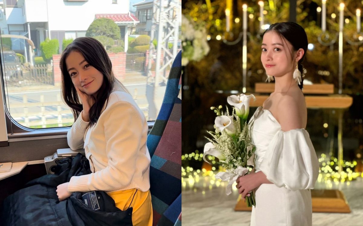 ▲橋本環奈為戲披婚紗，跟山田涼介去度蜜月。（圖／橋本環奈Twitter）