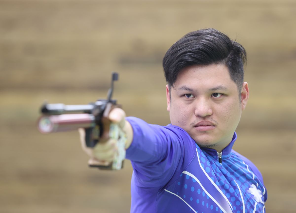 ▲國體大郭冠廷射下金牌。官方提供