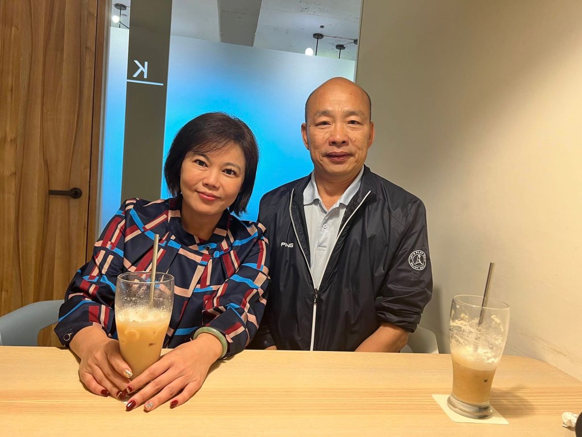 ▲國民黨市議員游淑慧宣布退出港湖立委選戰，下午找前高雄市長韓國瑜討拍。（圖／翻攝自游淑慧臉書）