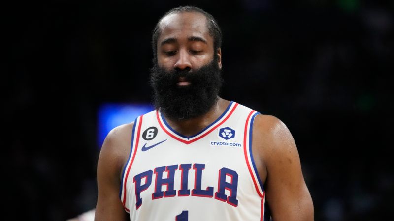 ▲James Harden G2神隱，三分球6投0中，僅貢獻12分，簡直判若兩人。（圖／美聯社／達志影像）