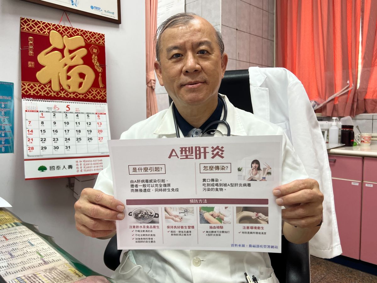 ▲肝膽腸胃科醫師賴大豊建議，避免吃生食，才不會染A肝(圖／醫院提供2023.5.4)