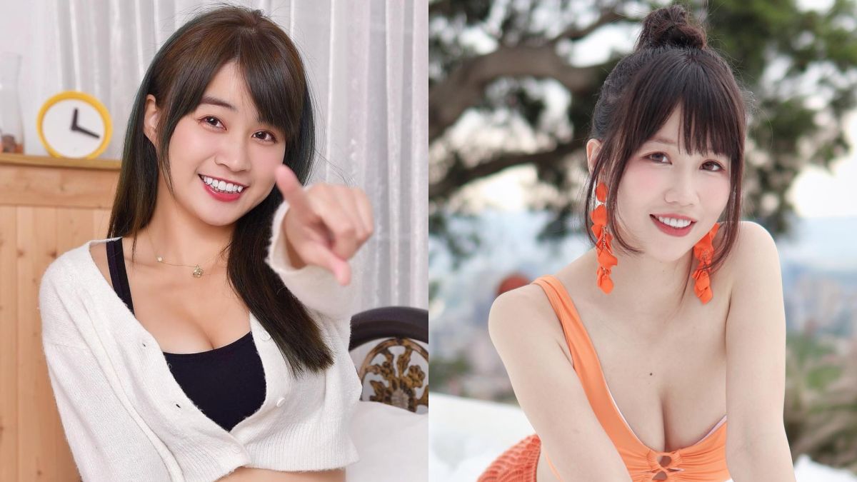 ▲樂天女孩陳伊（左圖）、小帆被隊友陳詩媛伸鹹豬手。（圖／翻攝自陳伊臉書、小帆IG）