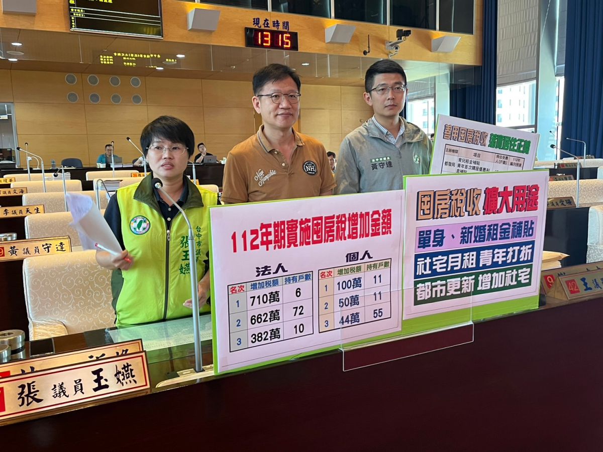 ▲議員張玉嬿說，這筆稅收運用首次購屋優惠、育兒租金補貼、經濟弱勢者租金補貼(圖／柳榮俊攝2023.5.4)