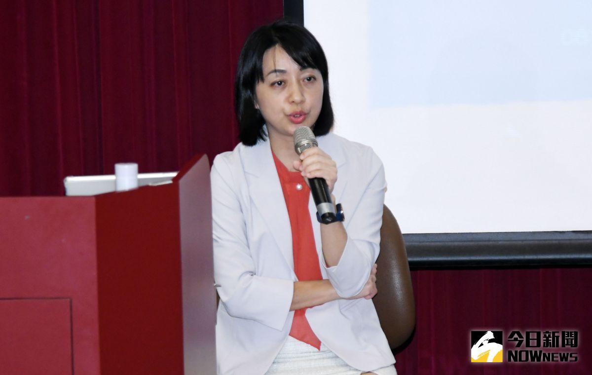 ▲時代力量黨主席王婉諭參加《NOWnews今日新聞》與政大學生會合辦的四大政黨論壇活動。（圖／記者林調遜攝，2023.05.04）