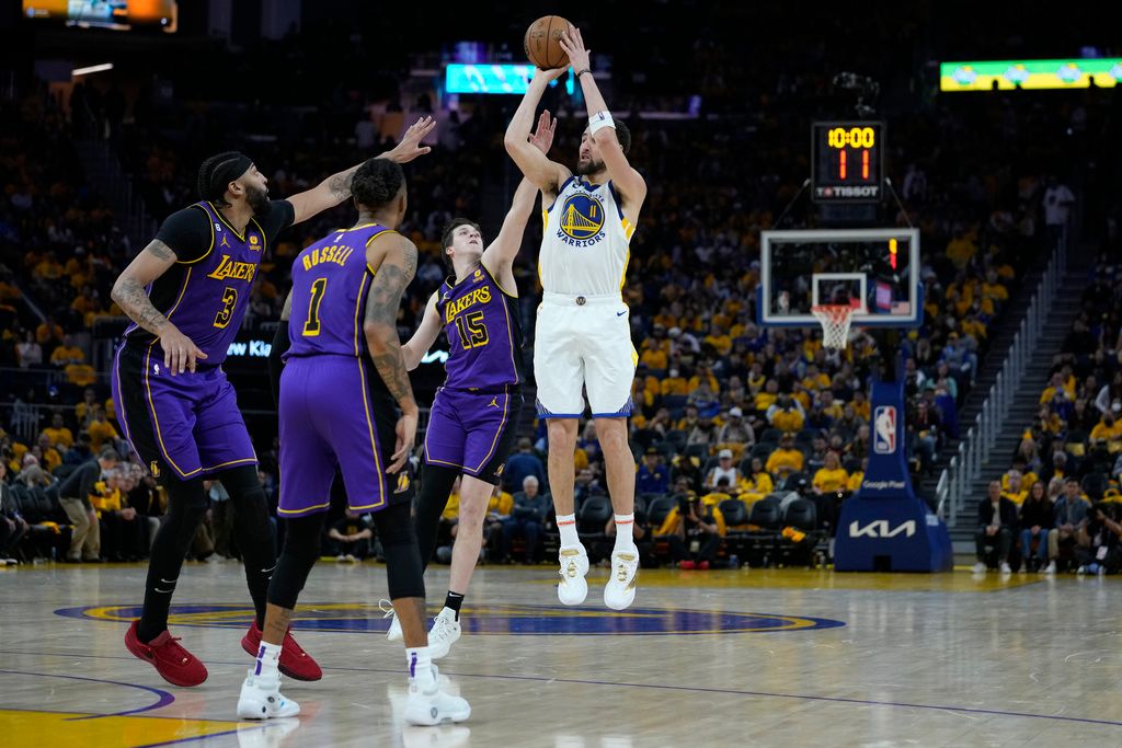 ▲Klay Thompson今晚爆發命中8顆三分球、得到30分，幫助金州勇士贏得關鍵一勝。（圖／美聯社／達志影像）