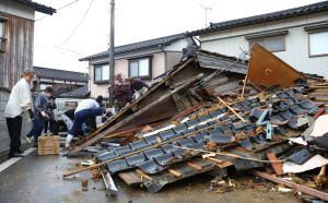 日本石川縣強震後恐有大雨　逾千人收到疏散指示
