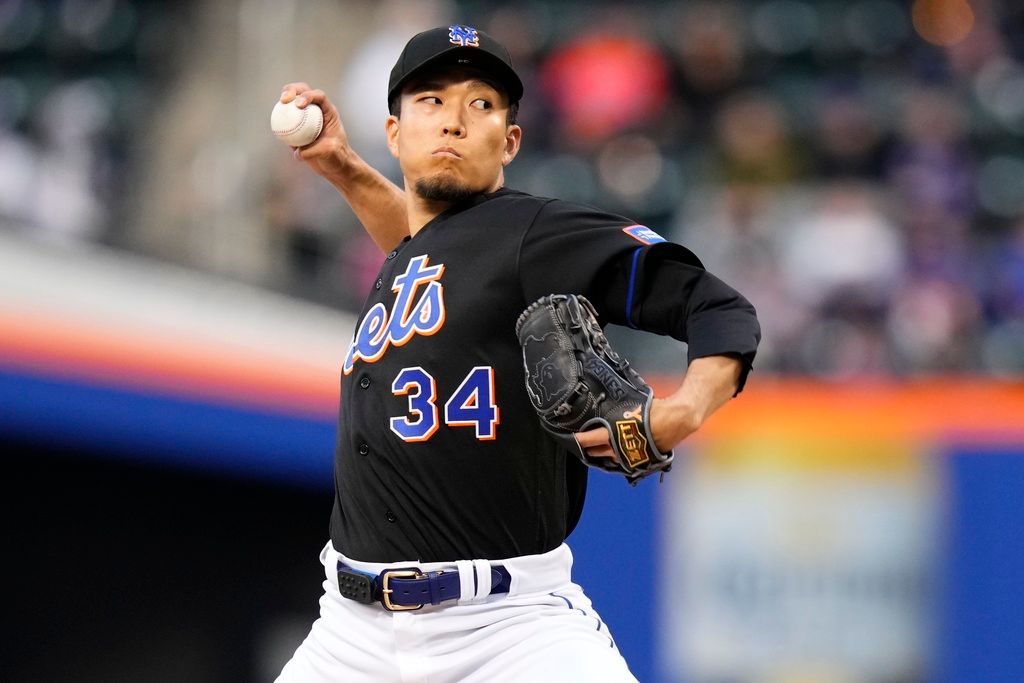 ▲大都會隊千賀滉大新人年突破200K，比肩松坂大輔、達比修有和野茂英雄。。（圖／美聯社／達志影像）