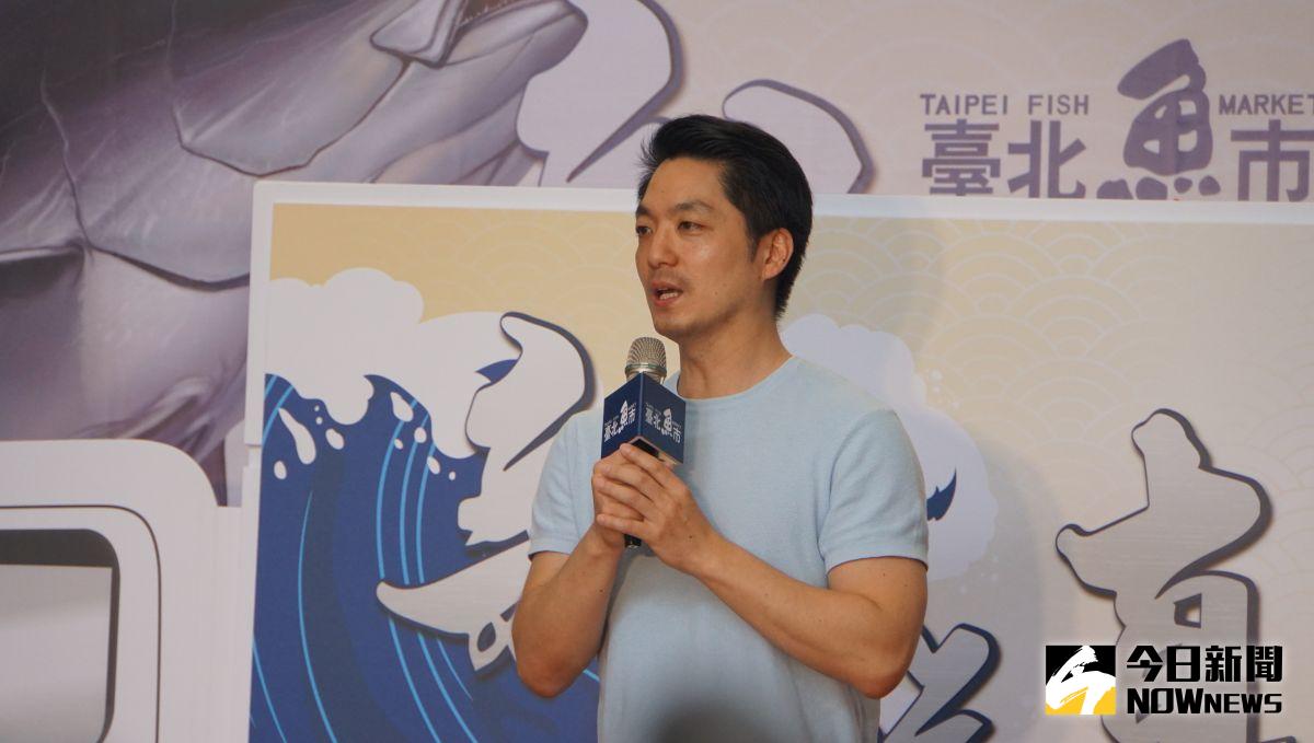 ▲台北市長蔣萬安出席「宜蘭臺北新鮮直送」黑鮪魚義賣活動。（圖／記者呂炯昌攝，2023.05.06）