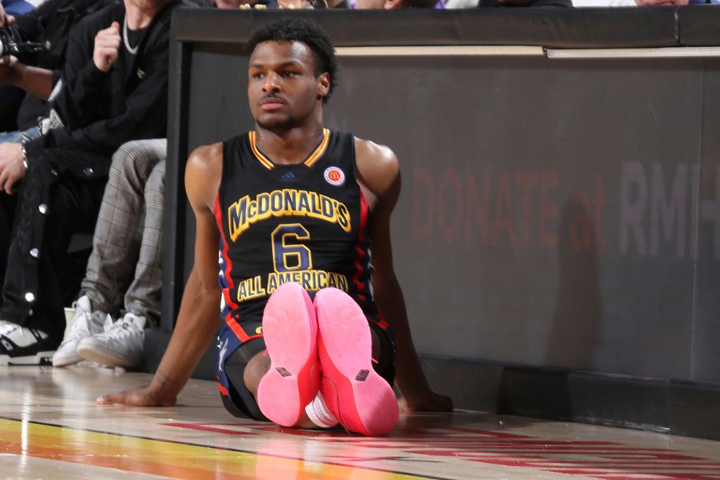 ▲「詹皇之子」Bronny James因心臟驟停緊急送醫接受治療，目前情況已經十分穩定。（圖／美聯社／達志影像）