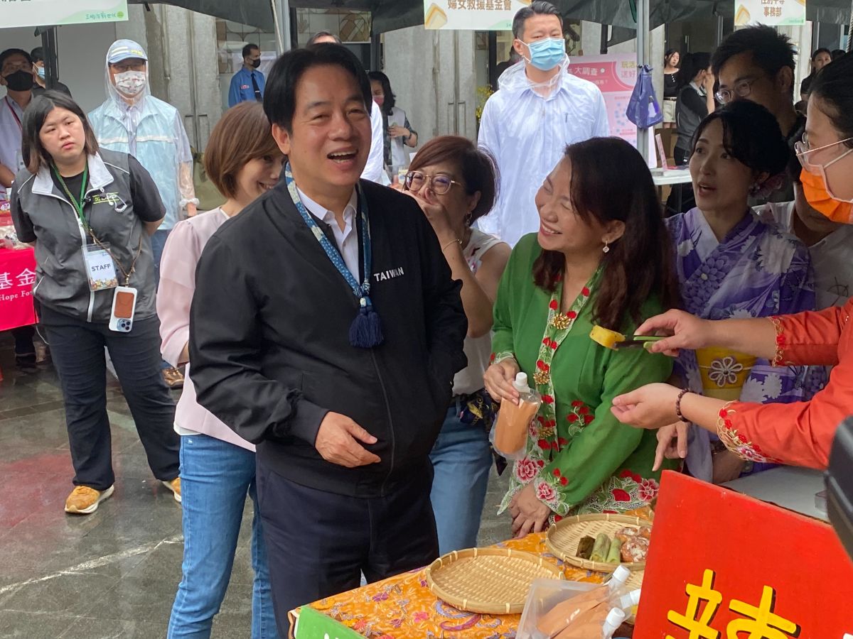 ▲民進黨主席賴清德致詞時再提珍奶喝全糖，但若有糖尿病或高血脂就不建議吃太甜。（圖／記者陳威叡攝，2023.05.07）