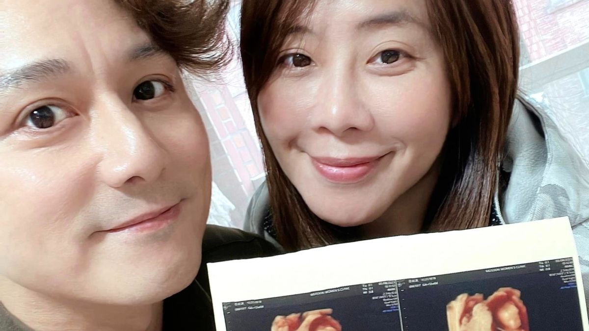 ▲秦綾謙（右）分享高齡懷孕心境，隔空向廖科溢喊話。（圖／翻攝自廖科溢臉書）