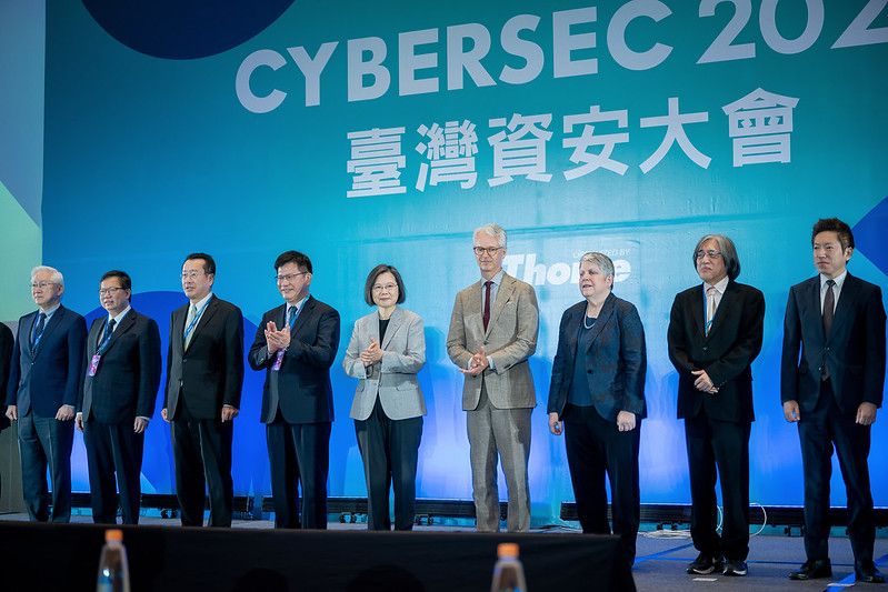 ▲總統蔡英文出席「CYBERSEC 2023台灣資安大會開幕典禮」，致詞時表示政府積極推動「資安即國安」戰略，強調資安好，台灣產業才會更好。（圖／總統府提供）