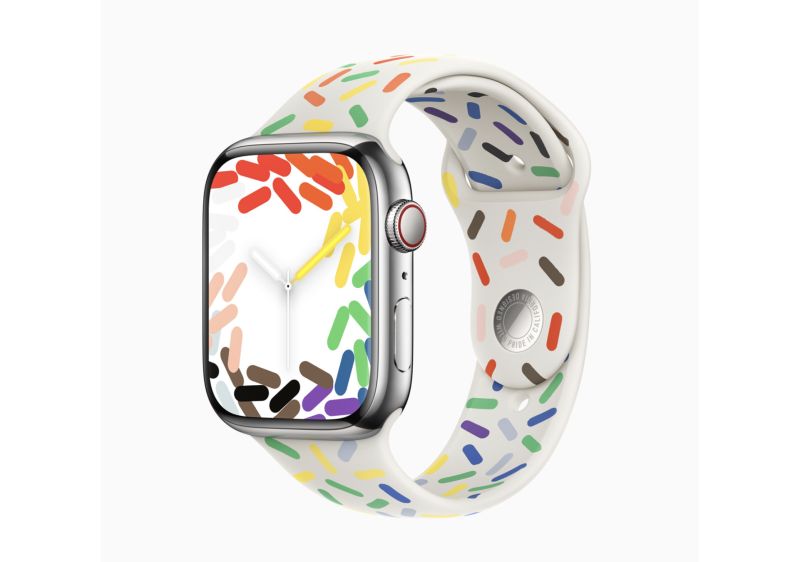 ▲蘋果向來力挺LGBTQ+ 族群，今年照慣例推出新款Pride版錶帶，強力應援「同志驕傲月」。(圖／官方提供)