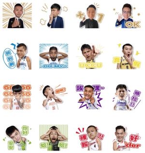 ▲免費貼圖「LINE × P.LEAGUE+」。(圖/取自LINE) ▲免費貼圖「LINE × P.LEAGUE+」。(圖/取自LINE)