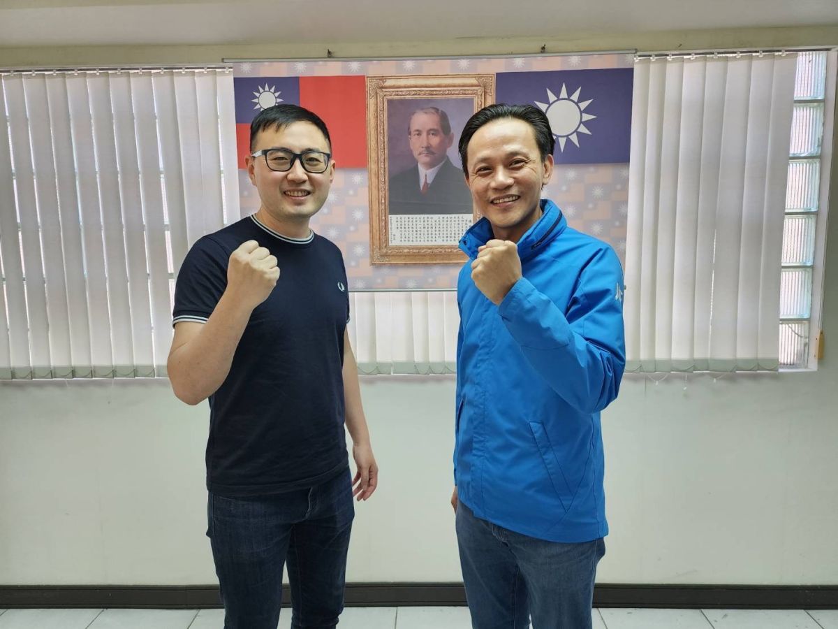 ▲新北市議員廖先翔(圖左)在黨內立委初選民調過關，將挑戰現任民進黨立委賴品妤。（圖 ／翻攝廖先翔臉書）