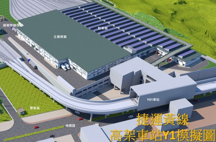 ▲高捷黃線全長22.91公里，其中僅Y2至Y1站間約1.15公里為高架。（圖／高市府捷運局提供）