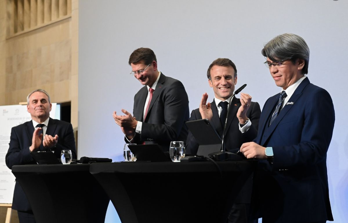 ▲輝能2024年5月於巴黎-薩克雷啟用首座海外研發中心，為歐洲市場量身訂製技術解決方案。位於法國敦克爾克的海外首座超級工廠則於同年底成功通過環評與建照雙許，預計2026年動工，2028年啟動第四代電池量產，2029年建成4GWh產能，並於2030年全面投產。（圖／翻攝自輝能臉書）